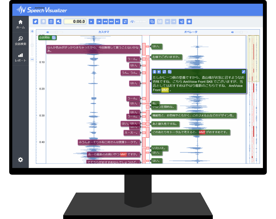 AmiVoice® SF-CMSを 使って出来ること